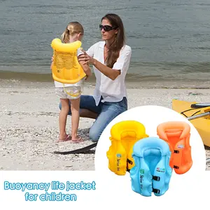 Children's buoyancy vest, swimming equipment, inflatable vest, thickened design, equipped with three airbags and two adjustment buckles