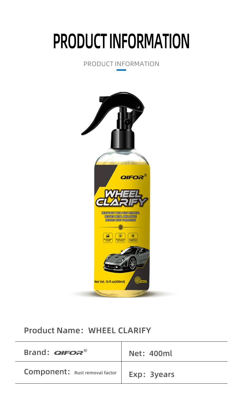 QIFOR 5-in-1 Automotive Rust Remover & Iron Spray - Professional Heavy-Duty Solution for Car Paint, Wheel Rims - Fast-Acting Converter Safe for Automotive, Marine Vehicles