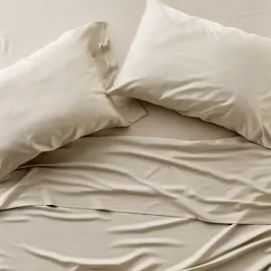 California King 400 Thread Count Rayon from Bamboo Sheet Set Light Olive Green - Casaluna