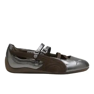 PUMA Womens Speedcat Ballet Lux Sneakers Shoes Casual - Brown, Silver