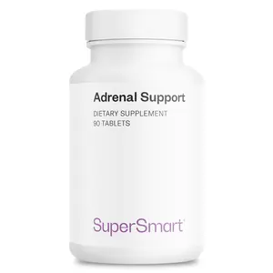SuperSmart - Adrenal Support (Advanced Formula) - with Rhodiola Rosea, Holy Basil Tulsi, Magnesium - Adaptogenic Herbs Supplement | Non-GMO & Gluten Free - 90 Tablets