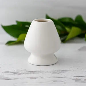 White Matcha Whisk Holder - Ceramic Chasen Holder - Matcha Accessories