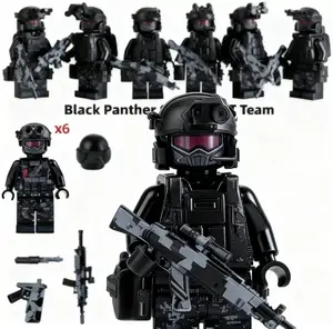 6Pcs Military Building Blocks Stress Relief Set – Small Army Bricks Fidget Toy, Special Forces Minifigures for Desk Decor, Calming Sensory Construction Kit for Adults Kids