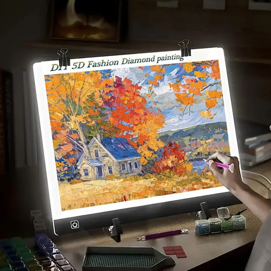 USB Powered Copy Board, 3 Levels Brightness Tracing Board, LED High Transmittance Drawing Board for Painting Sketching Animation, Gift Ideas, Art Supp