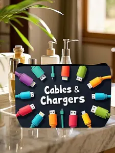 1PC Slogan Makeup Bag - Zipper Pouch, Lightweight & Foldable Travel Organizer with Double-Sided Design for Cosmetics, Cute Gift Idea, Compatible for Travel, Gym, Camping - Ideal Gift for & Women, Ideal for Spring and Summer Getaways3.27PYT-2