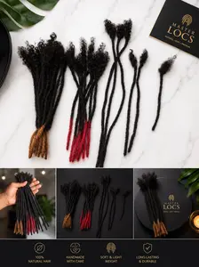 Handmade Hair Drwadlock Extension Soft Natural Locs  "20 Locs In Each Pack"