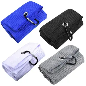 Microfiber Waffle Golf Towel, Pineapple Lattice Sports Towel, Absorbent & Quick-Dry Design, Ideal for Outdoor Activities