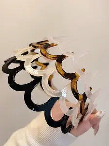 4pcs Solid Color Wave Headbands Set For Women, Daily Wear, Anti-Slip Teeth Design, Multi Colors, Minimalist & Versatile Hair Accessories,Hairband,Hair Hoop ,Zig Zag Headband ,Animal Print Head Accessories, Non Slip Headbands