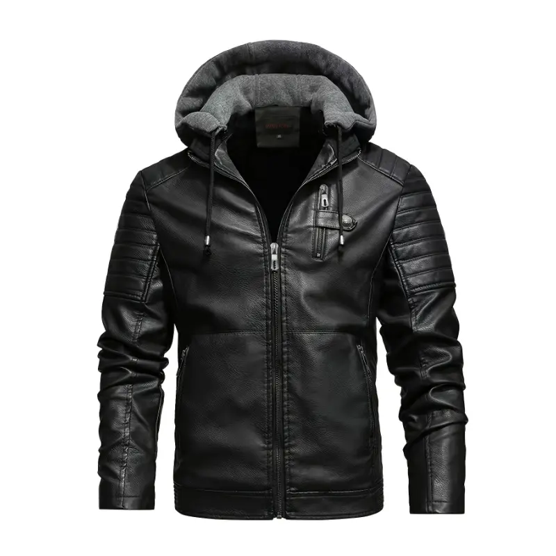 Waterproof Hooded Jacket - Thermal Insulation, Windproof, Stain-Resistant, And Sandproof Zip-Up Men'S Motorcycle Jacket - Perfect for Winter Biking, Outdoor Activities, Hunting, And Nighttime Outings.