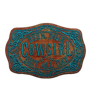 Leather Cowgirls Iron On Patches - Unique Design and Durable Construction
