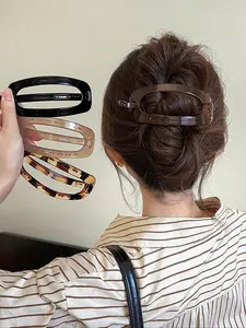 Solid Color Hair Clip, Elegant Hair Accessories for Women & Girls, Minimalist Headwear Suitable for Thick Hair, Fashion Hair Accessories for Party, Daily Clothing Decor, French Hair Clips