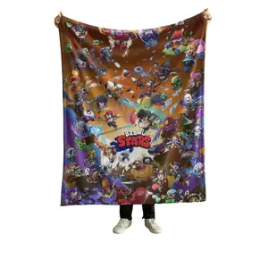 Brawl Stars Ultimate Character Circle Flannel Blanket