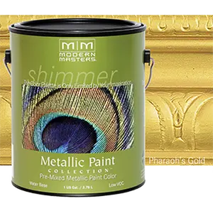 MODERN MASTERS ME660 1 Gallon Pharaohs Gold Metallic Paint - Semi Opaque