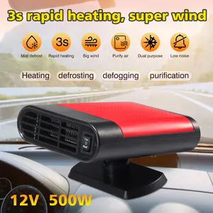 Car Windshield Defogger & Defroster – 12V 500W Fast Heating Heater, Dashboard Mounted for Car