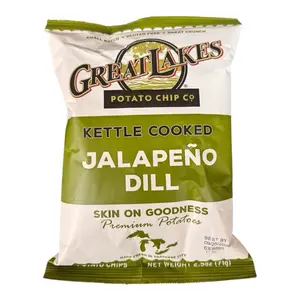 Great Lakes Potato Chips Kettle Cooked Jalapeño Dill Flavor Chips 1 Bag 71g