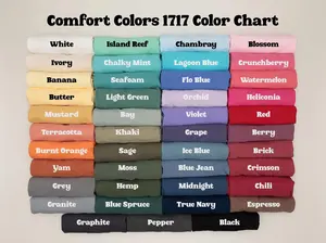 Comfort Colors 1717 Blank T-Shirt • Unisex Garment Dyed Tee • Oversized Vintage Shirt for DIY, Sublimation, Embroidery or Wear, Heavyweight
