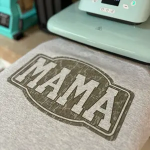 Mama Old School Camo Oversized Print Crewneck Sweatshirt