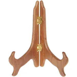 Bard's Hinged Medium Wood Plate Stand
