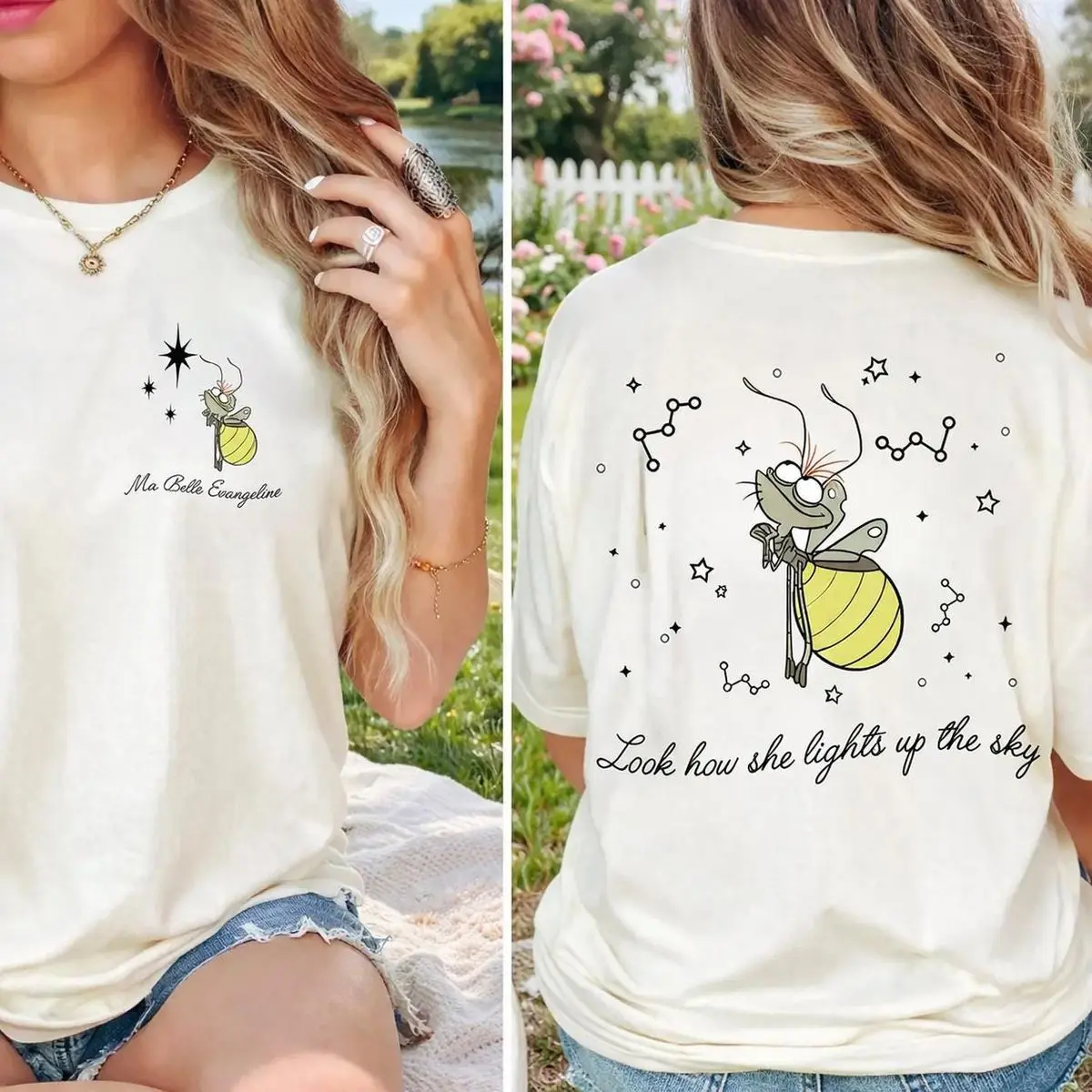 Princess And The Frog Ray Themed T Shirt, Belle Evangeline Tee, Princess Tiana Fan Gift, Unisex Short Sleeve Tee, Graphic Round Neck Tee