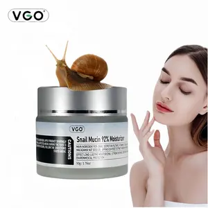 VGO 92% Snail Mucin Hydrating Cream Duo with Macadamia Seed Oil & Eucalyptus – Daily Moisturizer for Smooth, Glowing-Looking Skin