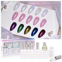 5 colors shimmery top coat collection