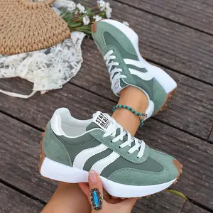 Women's 2026 Fashionable Sporty Thick Sole Low-Top lace-up thick sole Shoes, Fashion Casual Breathable Round Toe Lace-Up Shoes, Fashionable Outdoor Running Shoes for Spring & Fall, Outdoor Walking shoes