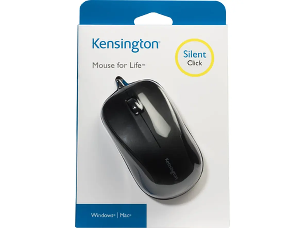 Kensington Mouse for Life Three-Button USB Mouse - Black