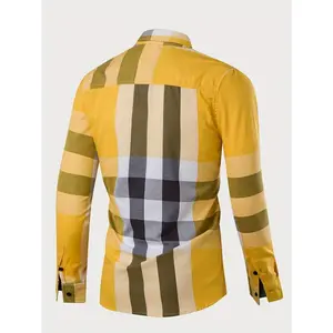 Casual |         Classic Plaid] Durable Cotton Men's Classic Plaid Button Shirt |         Long sleeve, with pockets on the chest, machine washable |         Perfect for outdoor and casual wear