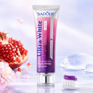 Ultra White Toothpaste, Pomegranate + Sakura Fresh Breath Gel Toothpaste for Adults, Daily Oral Care, Bathroom Essentials, Self Care Routine