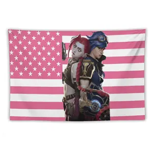 Arcane American Flag Tapestry |Wall Hanging, Gamer Flag, Nerdy Decor, Arcane Merch, Gamer Art, Gift for Gamer