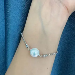 G025 freshwater aurora Edison Pearl bracelet (dedicated and shinny for man and woman 10-11mm)