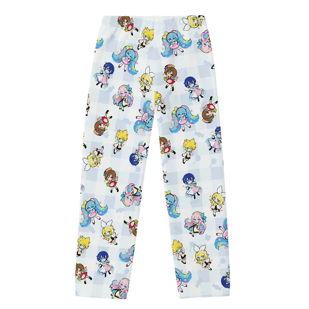 Women's Kawaii Cute Anime Vocaloid Hatsune Miku Cartoon Print Lounge Pants, Soft Comfy S-2XL All-Seasons Women's Homewear Bottoms