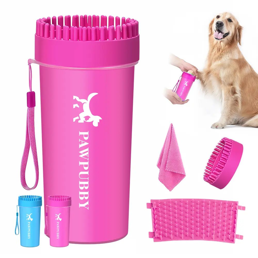 PAWPUBBY Dog Paw Cleaner and Grooming Brush with Soft Silicone Bristles – Ideal for All Breeds Outdoor Clean Brush For Clean the Dog Paw with BrushSummervibes,Petlovers Paw Trimmer,Deals For You Days