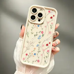 Gaozhu Antique White Color Flower TPU Anti-Fall All-Inclusive Precision Protective Case for Apple iPhone X/Xs/Xs Max/11/12/13 MINI/14/15 PLUS/16/17Pro Max,holiday gifts, birthdays, girlfriends, boyfriends, friends or yourself