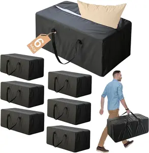 Biloban 6PC Waterproof Moving Bags Heavy Duty with Strong Zipper & Carrying Handles, Sturdy Clothes Storage Bags, Durable Lightweight Packing Bags Totes Organiser, Moving Boxes Alternative, College Dorm Room Essentials #TiktokshopStockUp