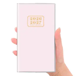 SKYDUE 2026-2027 2 Year Pocket Calendar, JAN 2026- DEC 2027, Monthly Planner with Plastic Sleeve, 6.7" x 3.7"