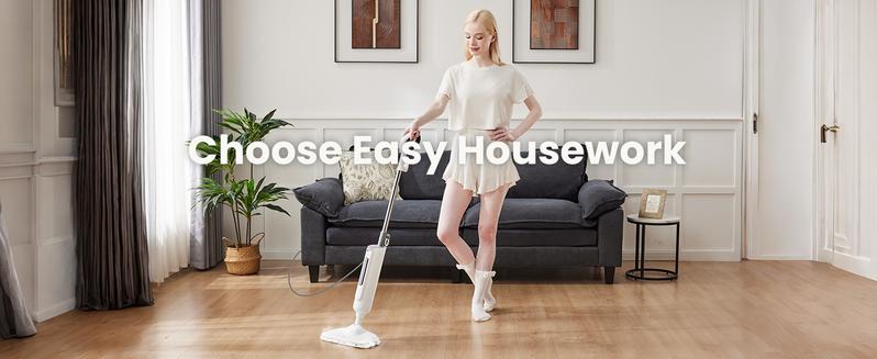 【Valentine's Day gift】Sweet Furniture Steam Mop for Floor Cleaning, Lightweight Floor Steamer Cleaner for Hardwood/Tile/Laminate Floors Carpet, 2 Washable Pad Home Care