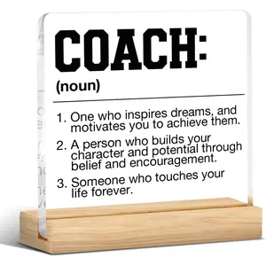 Coach Gifts for Men & Women, Best Gift for Coaches, Coach Definition Acrylic Desk Sign, Office Decor, Acrylic Desktop Decoration, Unique Present Idea