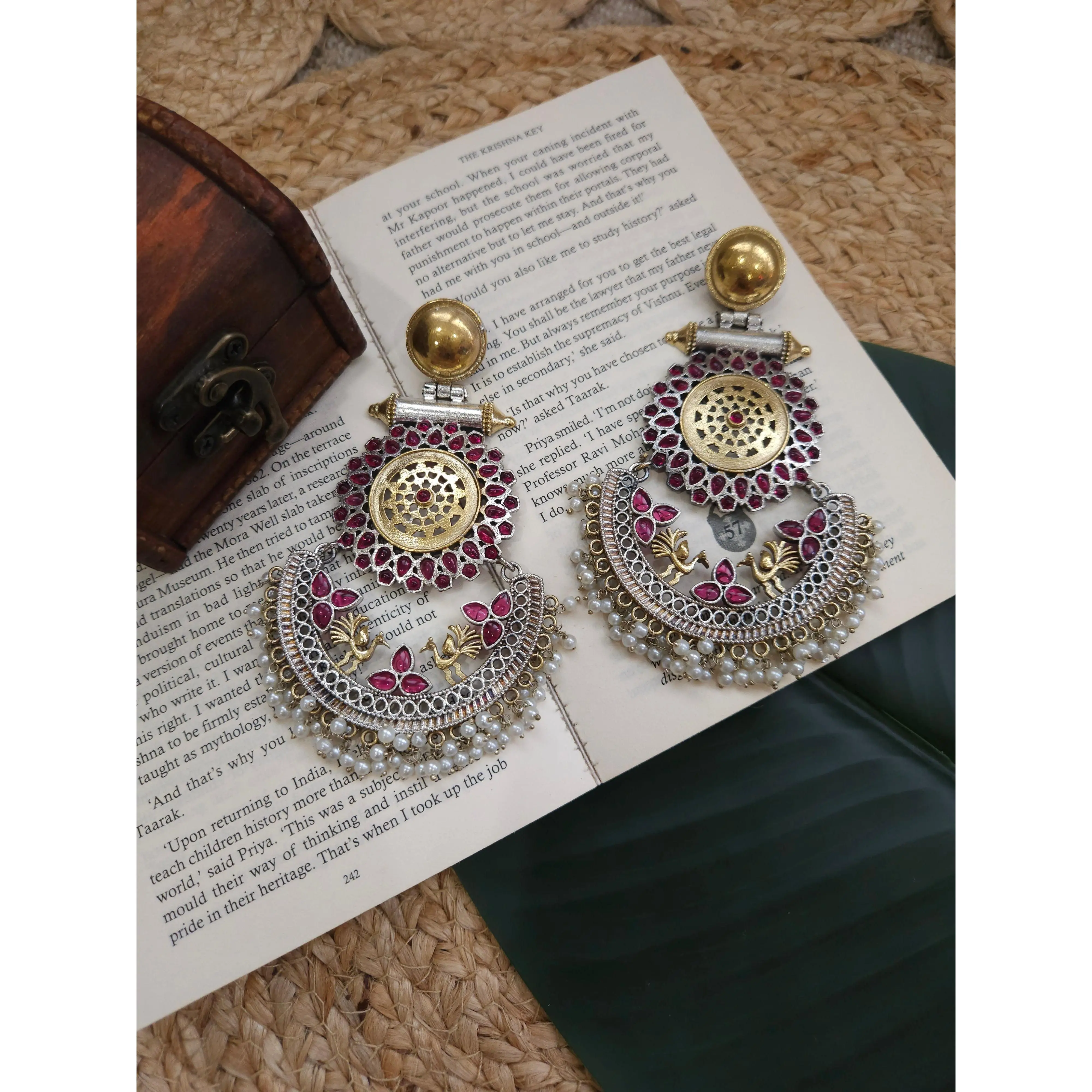 Anshu fusion dualtone earrings