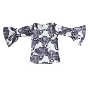Girl Western Clothes Highland Cow Kids Winter Clothes Girl Winter Shirt Top