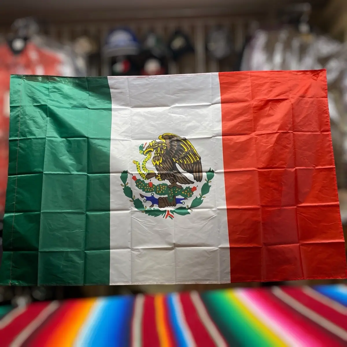 Large 55x36 Inch Mexico Flag - Vibrant Colors, High Quality Fabric - Perfect for Patriotic Displays and Celebrations.