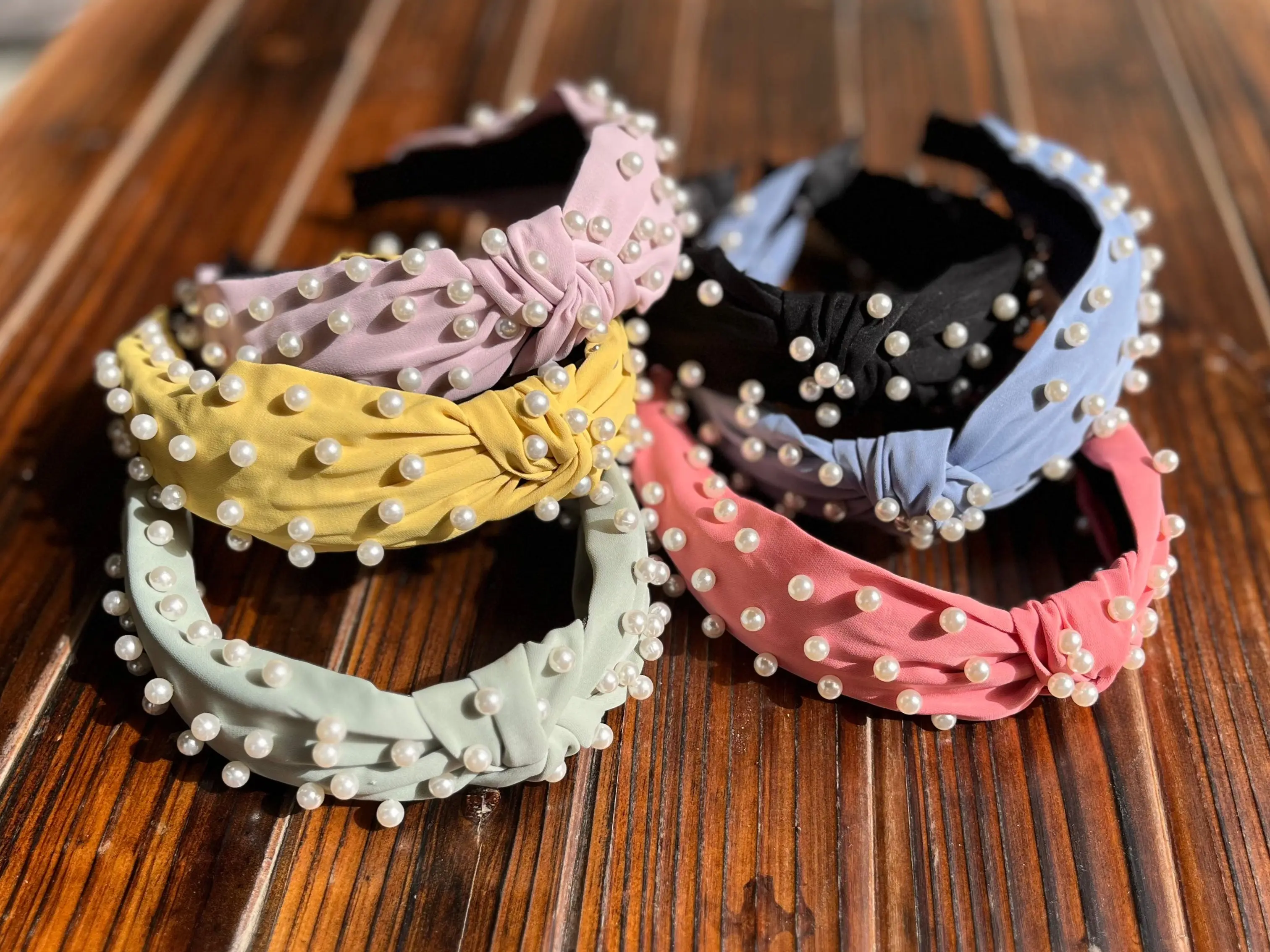 anthropologie headband pearl blue - TikTok Shop