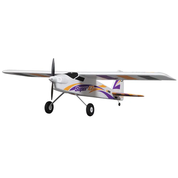 FMS 1220mm Super EZ V4 RC Airplane with Floats, Reflex V3 - Remote Control Planes (RTF/PNP: PNP Excludes Transmitter, Receiver, Battery, Charger) - Lightweight, Low Speed, Metal Landing Gear, Stable Flight Hobby-Grade Outdoor Model for Beginners