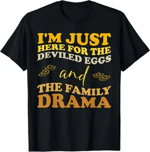 Casual Cotton shortsleeve tees I'm Just Here For The Deviled Eggsa T-Shirt