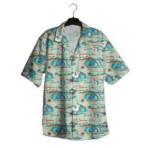 Snorlax Hawaiian Shirt | Summer Vibes Snorlax Surfing Print Tropical Beach Short Sleeve Button Down Shirt