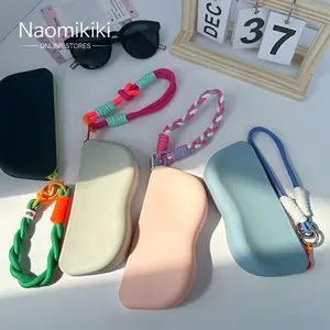 Color-Block Sunglasses Case, Stylish Glasses Protection Pouch, Eyewear Storage Bag for Travel and Daily Use