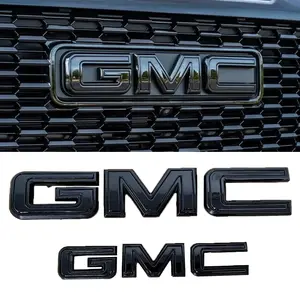GMC Front Grille & Rear Emblem Set (2021-2026 Acadia/Terrain) – 3D Chrome & Gloss Black, 2-Pack, Rustproof, Waterproof, Scratch-Resistant, Easy Installation