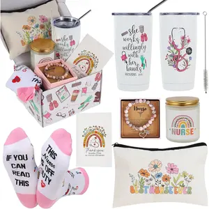 Nurse Gifts for Women,  Week Gifts, Nurse Appreciation Gifts, Nurse Tumbler Mug Cup Basket Gifts Set for Nurse Graduation,  School, Nurse Practitioner
