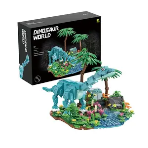 Dinosaur Park Building Block Set, Allosaurus Dinosaur World Construction Toy 559 Pieces, DIY Assembly Bricks for Kids Boys Girls