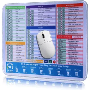 Excel/Word/PPT/Office Shortcuts Mousepad,Small Mousepad (11.8"x9.8") - Excel Cheat Sheet  Pad, pad for Laptop,Home Office Essentials,, Non-Slip, and Odorless